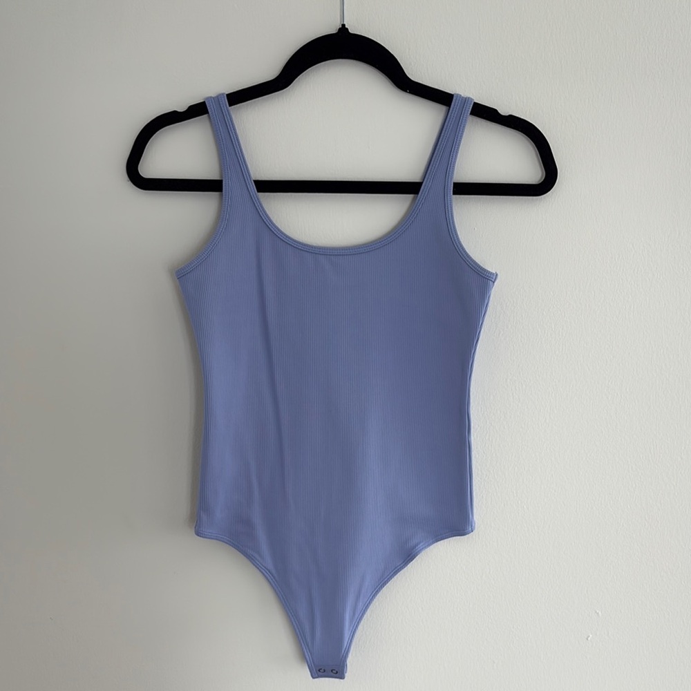 Abercrombie & Fitch Purple Bodysuit with Scoop Neckline
